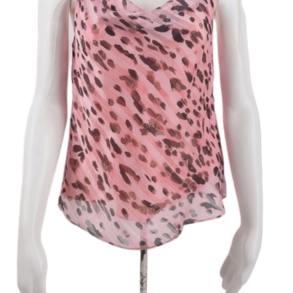Milly top sleeveless singlet pink animal print size 10 - Picture 15 of 16